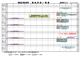 平成28年8月 施 設 利 用 一 覧 表