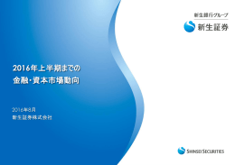 2016年上半期までの金融・資本市場動向