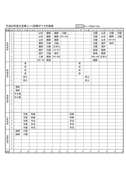 H28大豆無人ヘリ防除ダイヤ ご協力をお願いします