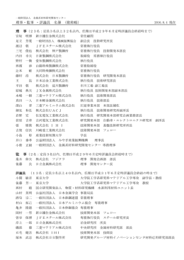 理事・監事 ・評議員 名簿 （敬称略）