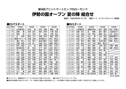 伊勢の国オープン 夏の陣 組合せ