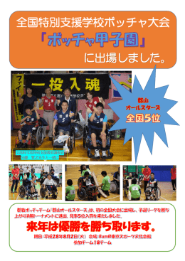 全国特別支援学校ボッチャ大会 に出場しました。