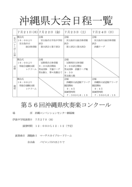 沖縄県中体連と第56回沖縄県吹奏楽コンクール