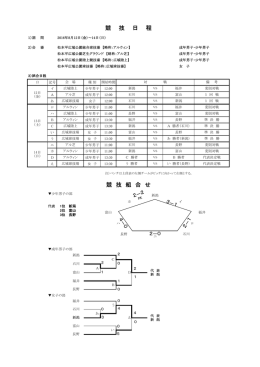 競 技 日 程 競 技 組 合 せ