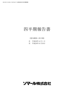 四半期報告書 - ソマール株式会社