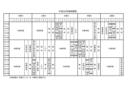 平成28年度時間割