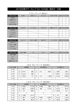会場案内、試合スケジュール等