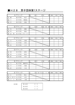 H28 男子団体第1ステージ