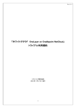 ホワイトクラウド OneLayer on Cradlepoint NetCloud