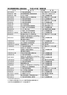 埼玉県障害者陸上競技協会 平成28年度 事業計画