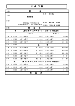 大会日程