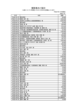 寄附者のご紹介