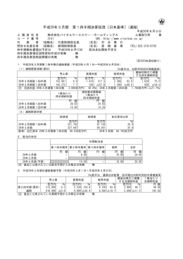 平成29年3月期 第1四半期決算短信〔日本基準〕(連結)