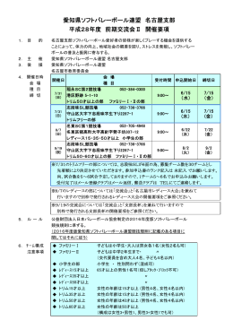 愛知県ソフトバレーボール連盟 名古屋支部 平成28年度 前期交流会Ⅱ