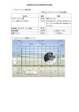 イノシシ侵入防止ワイヤーメッシュ柵仕様書 [PDFファイル／304KB]