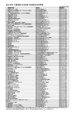 住宅改修で富士宮市に受領委任登録している事業者の一覧