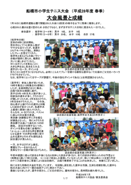 春季小学生大会 大会風景と成績