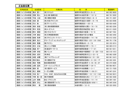 正会員名簿 - 一般社団法人 福岡県損害保険代理業協会｜福岡県福岡市