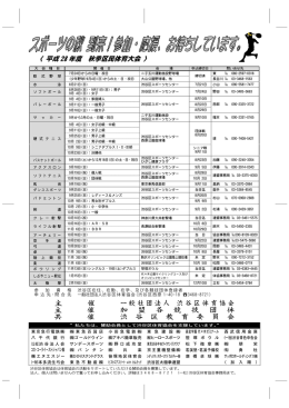平成 28 年度 秋季区民体育大会