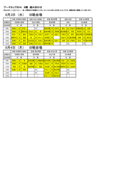 プーマcup予選リーグ対戦表 3～4日目B戦をダウンロード