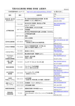 写真のある美術館・博物館・資料館 企画案内