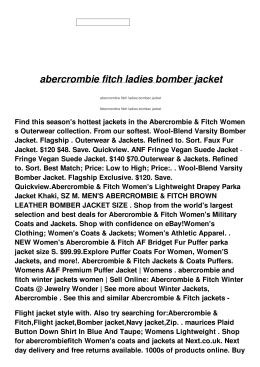 abercrombie fitch ladies bomber jacket