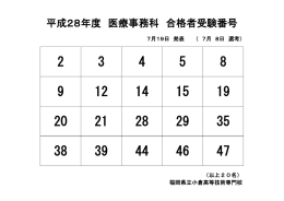 [職場実習一体型]の合格者番号を掲載しました。