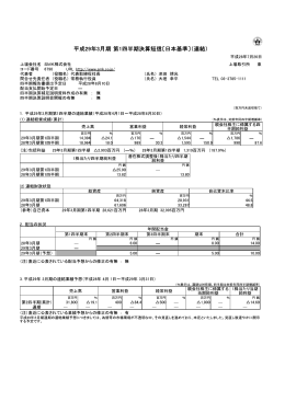 平成29年3月期 第1四半期決算短信を掲載いたしました。