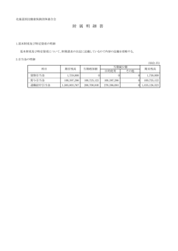 附 属 明 細 書 - 北海道国民健康保険団体連合会