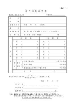 給 与 支 払 証 明 書