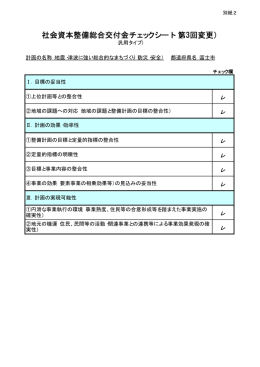 社会資本整備総合交付金チェックシート