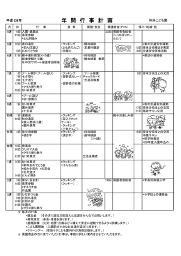 年 間 行 事 計 画