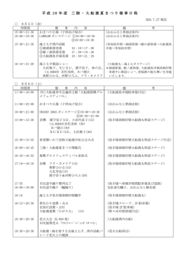 平成 28 年度 三陸・大船渡夏まつり催事日程