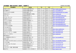 【利用施設一覧表（佐世保市、西海市、小値賀町）】