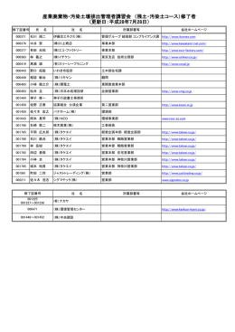 産業廃棄物・汚染土壌排出管理者講習会 （残土・汚染土コース）修了者