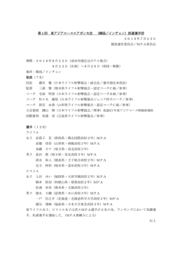 東アジアユースエアガン大会派遣選手