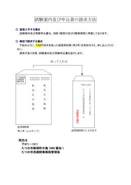 試験案内及び申込書の請求方法