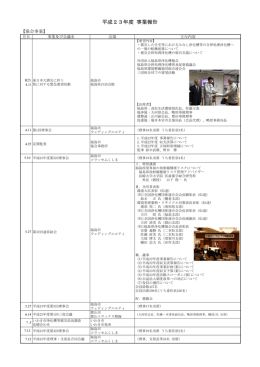 平成23年度 事業報告