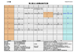 第三富士ﾋﾞﾙ設備点検予定表