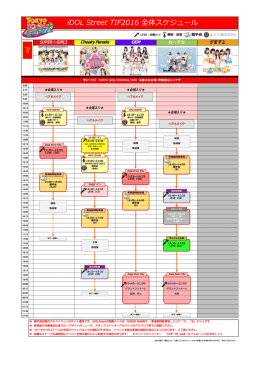 iDOL Street TIF2016 全体スケジュール
