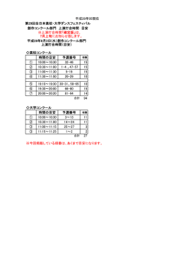 8月3日創作コンクール部門 上演打合時間（目安）【PDF】