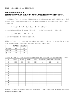 7月29日出題。提出締切8月5日