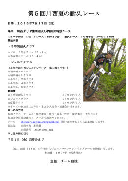 第5回川西夏の耐久レース