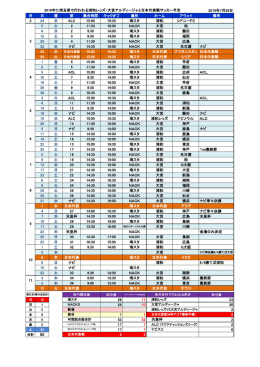 サッカー年間予定表