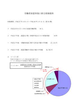 労働者派遣事業に係る情報提供