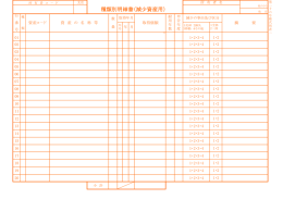 種類別明細書（減少資産用）