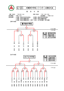 大会結果 - 沖縄県中学校体育連盟