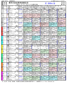 競馬新聞形式・出馬表 [函館記念HG3]