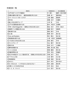 支援団体一覧 - 江戸川区ホームページ