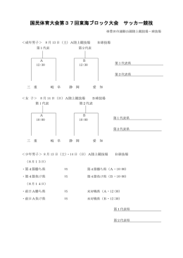 国民体育大会第37回東海ブロック大会 サッカー競技